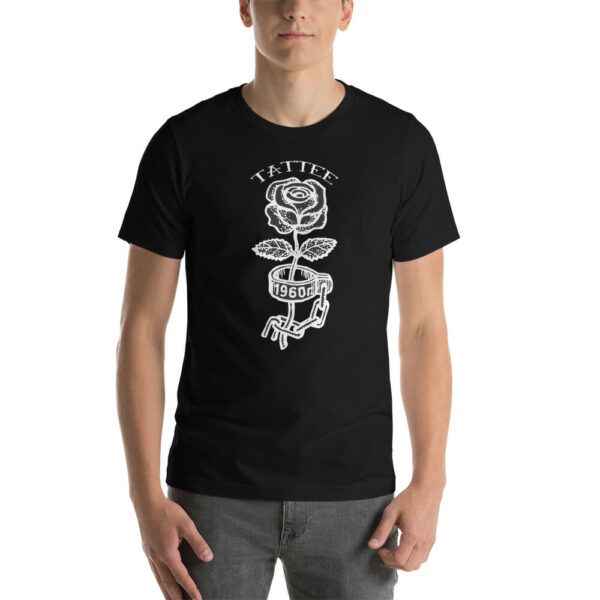 unisex staple flower t-shirt black front